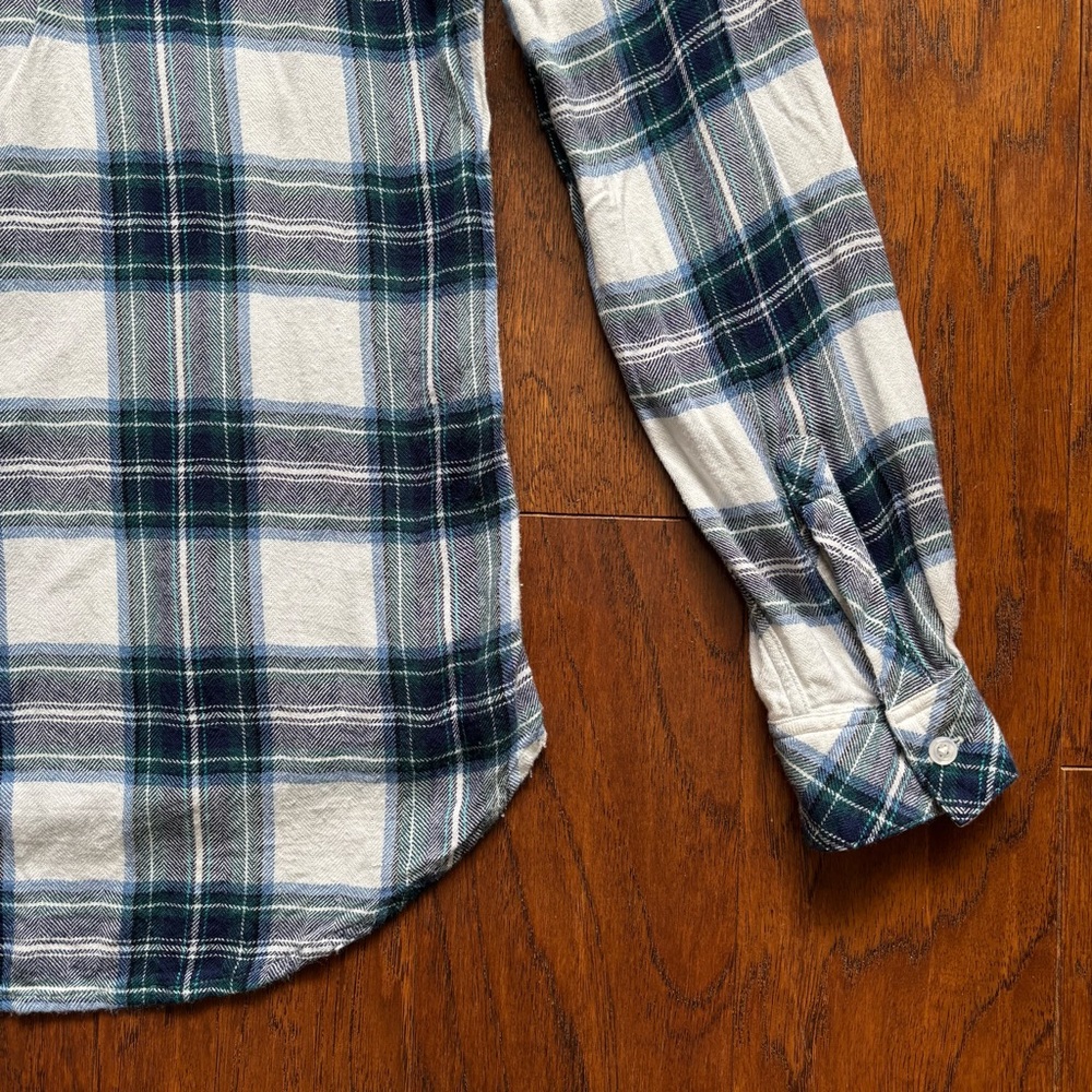 Rails Blue White Plaid Long Sleeve Button Down | Size XS - Picture 8 of 9